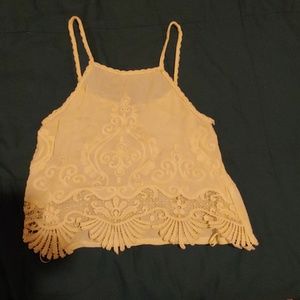 DONATING 5 for $25 Pale yellow crop top